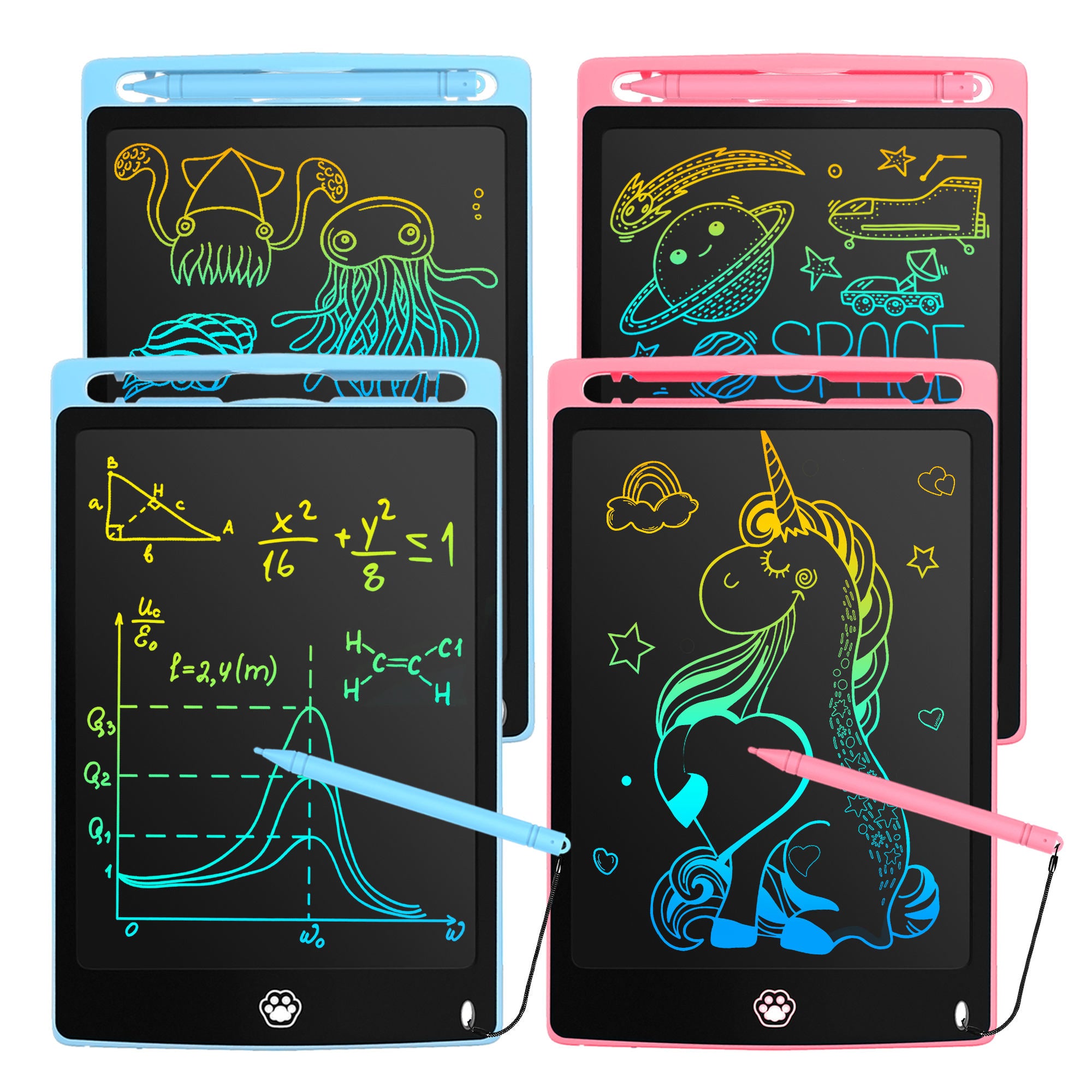 4-in-1 Sank Magic Practice Book + Water Magic Book + 6.5-Inch Multi-Color LCD Writing Tablet
