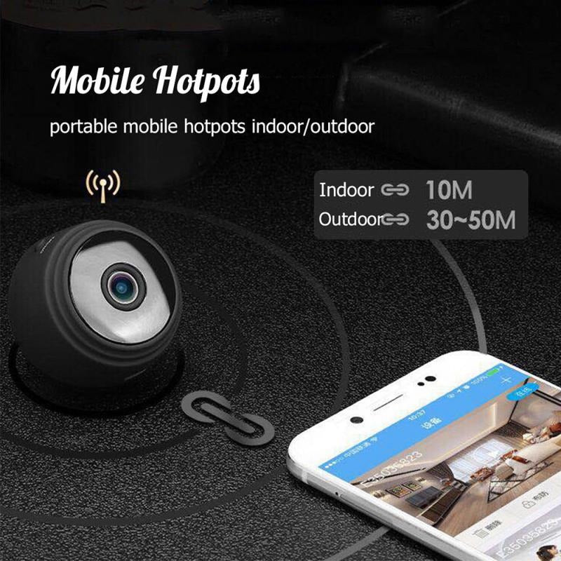 A9 Mini Wifi Camera 1080P - Home Security, Night Vision, Motion Detection
