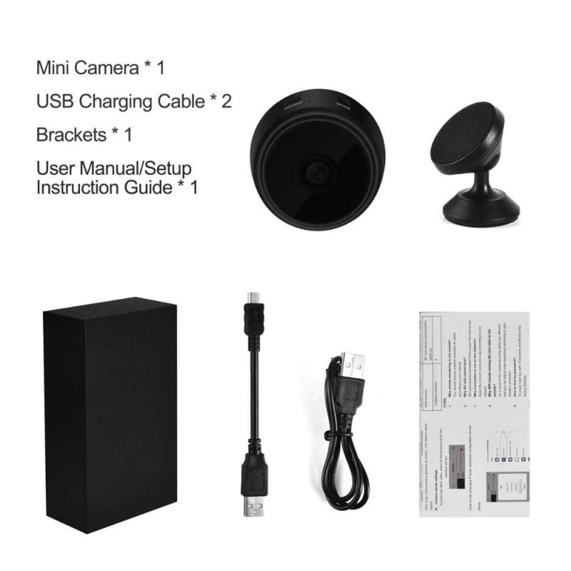 A9 Mini Wifi Camera 1080P - Home Security, Night Vision, Motion Detection