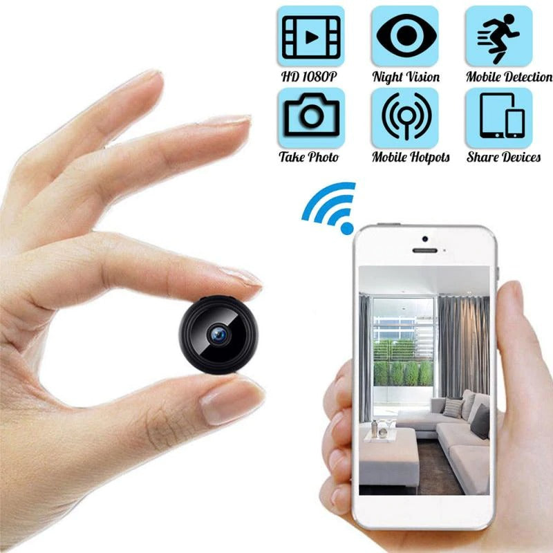 A9 Mini Wifi Camera 1080P - Home Security, Night Vision, Motion Detection