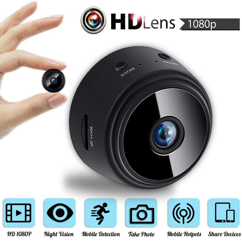 A9 Mini Wifi Camera 1080P - Home Security, Night Vision, Motion Detection